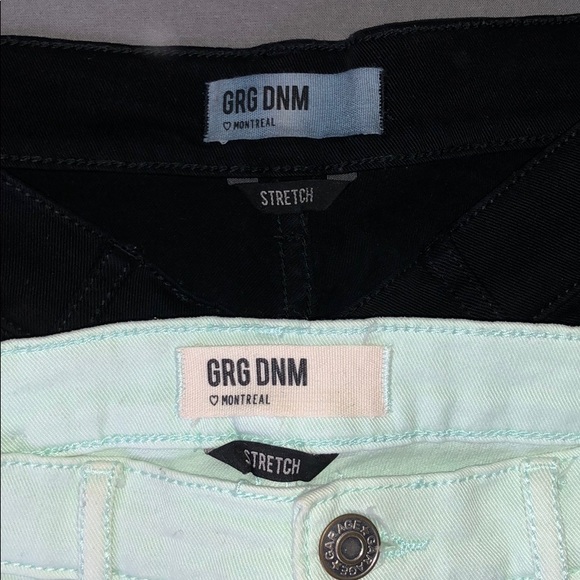 2/$20🔥GARAGE DENIM SHORTS IN BLACK AND MINT GREEN - Picture 5 of 8